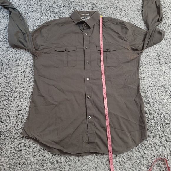 Express Shirt Men Large Black Classiccore Normcore Fitted MK2 Long Sleeve Preppy - Picture 7 of 9